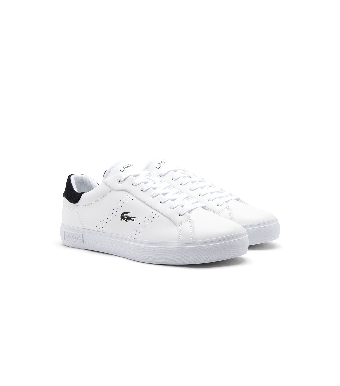 Lacoste Men's Powercourt 2.0 Leather Sneakers White/Black
