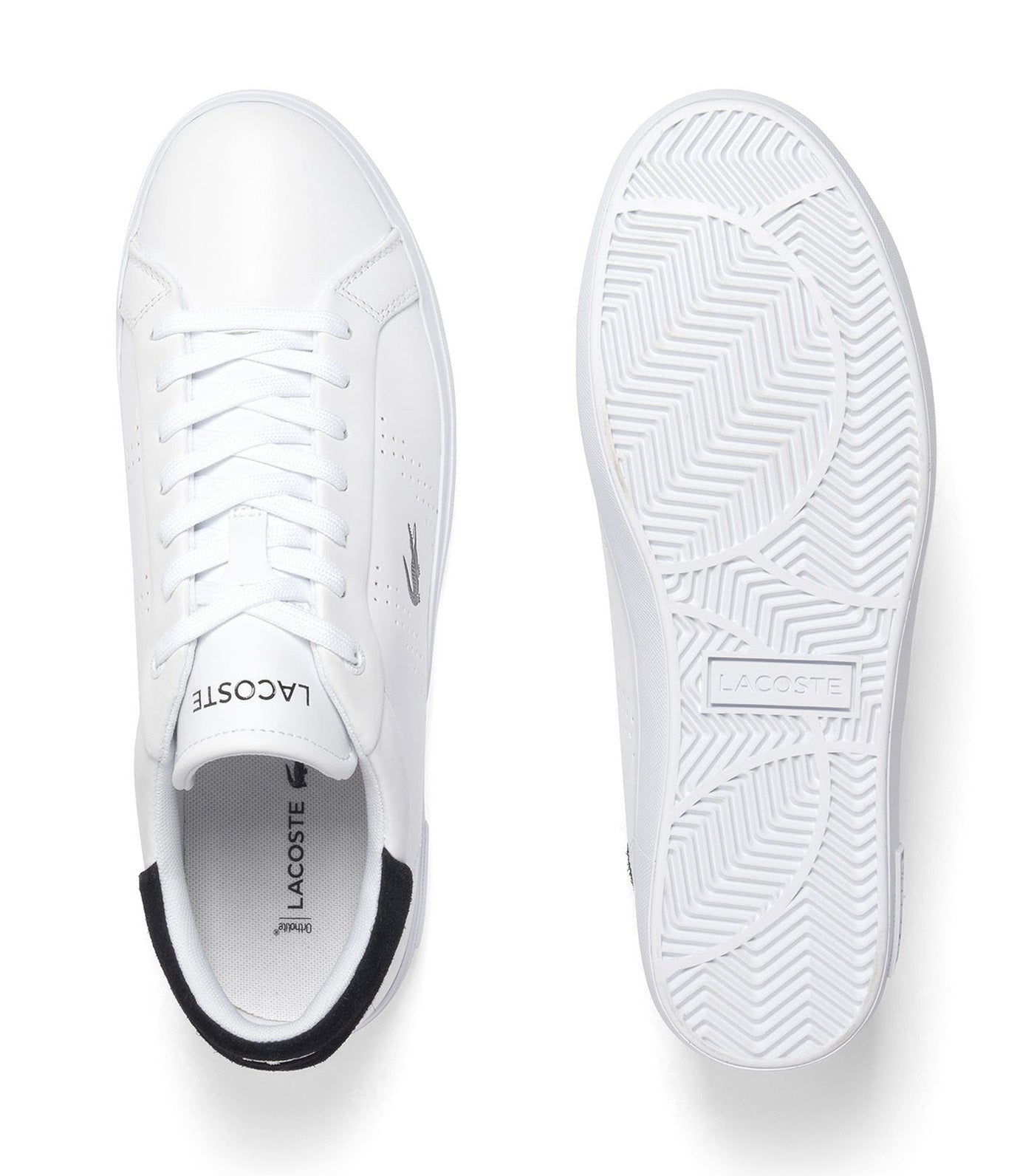 Lacoste Men's Powercourt 2.0 Leather Sneakers White/Black