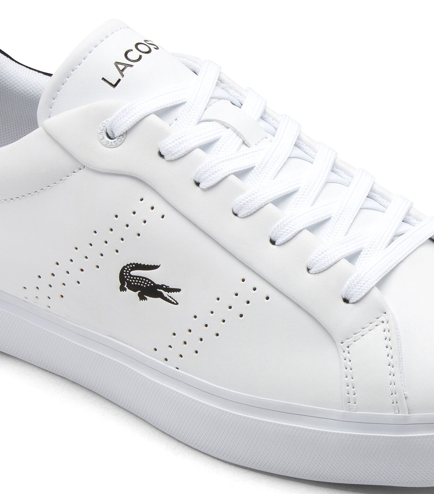Lacoste Men's Powercourt 2.0 Leather Sneakers White/Black