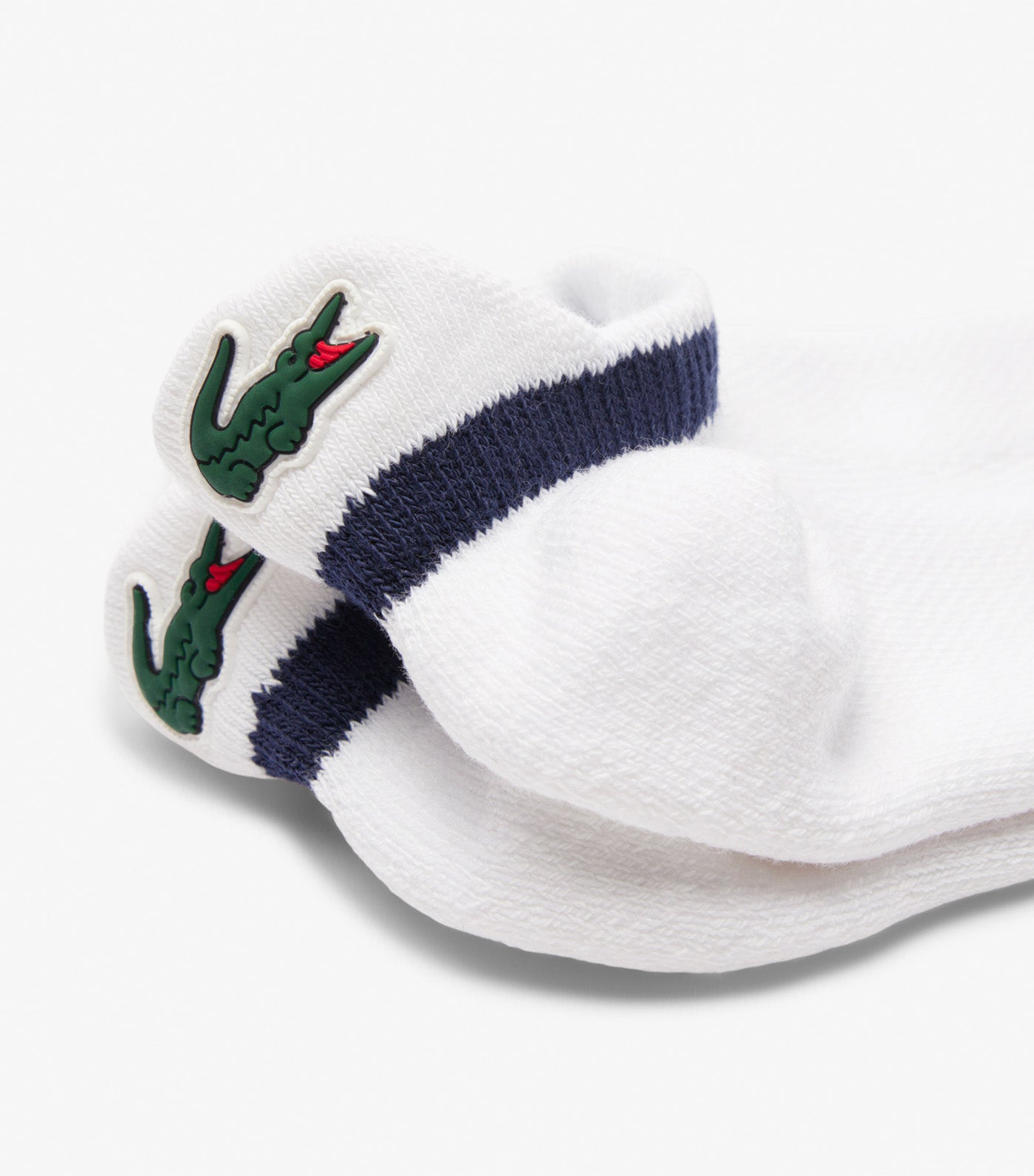Lacoste Breathable Cotton Sport Socks White/Navy Blue