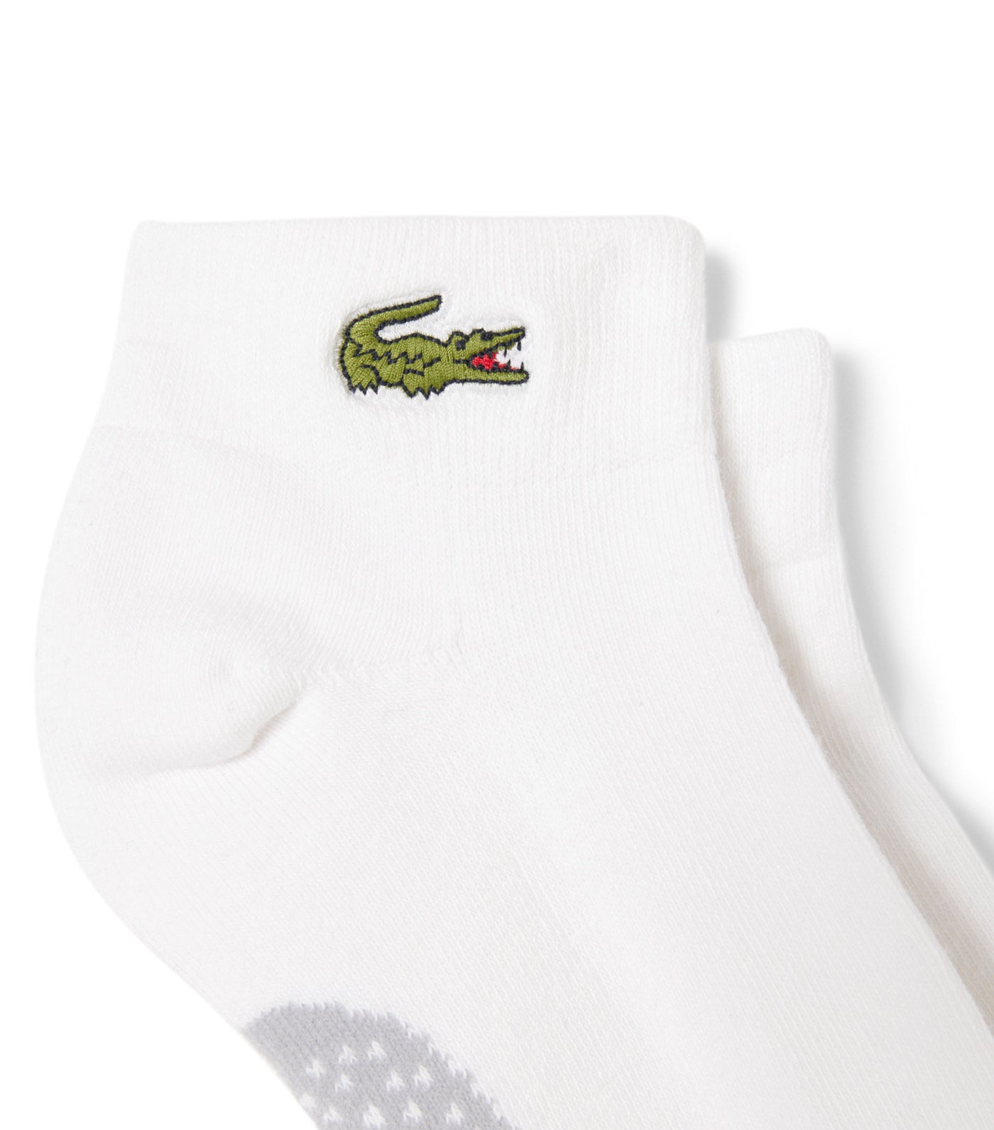Short Cotton Sport Socks White/Silver Chine