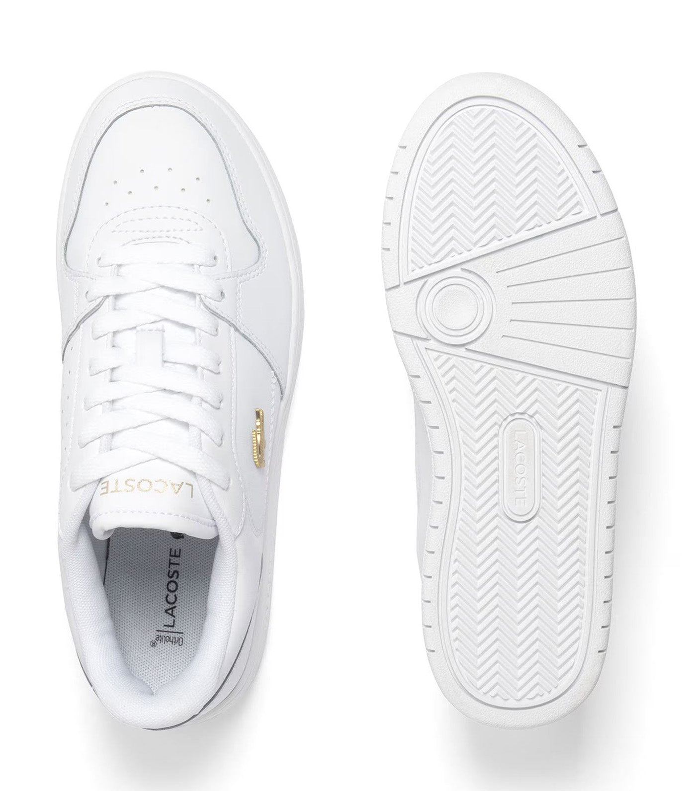 Women's Court Ace Leather Sneakers White/Gold