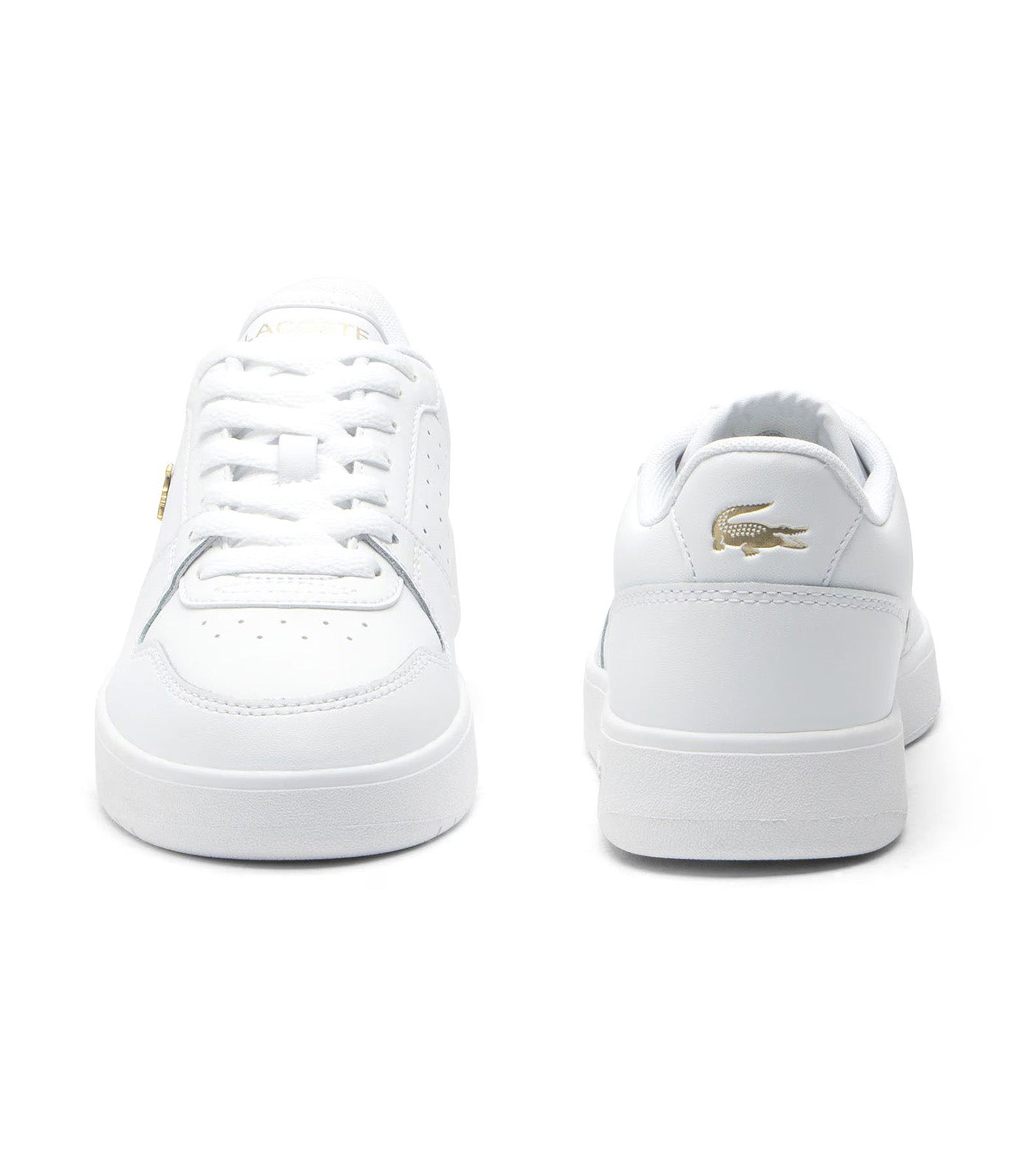 Women's Court Ace Leather Sneakers White/Gold