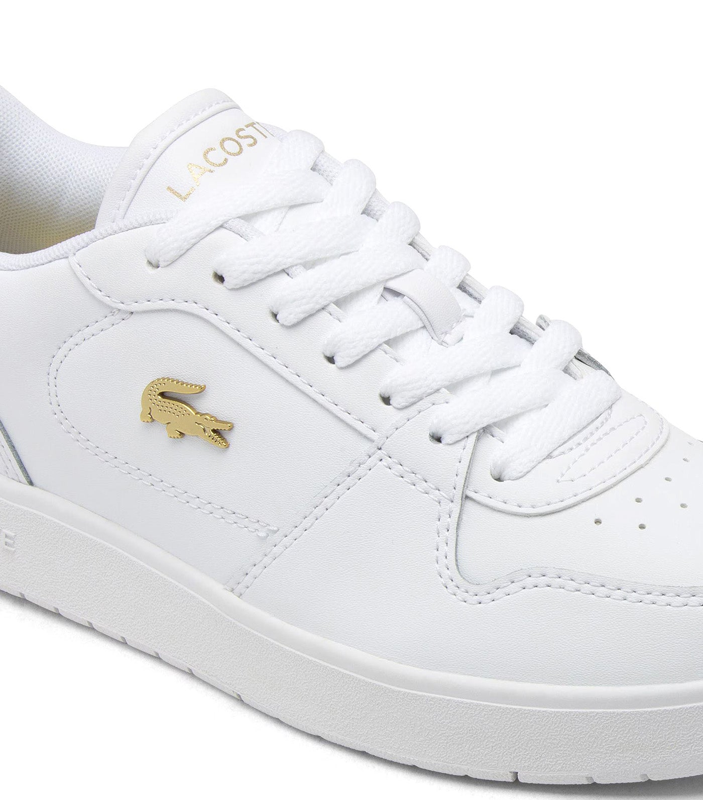 Women's Court Ace Leather Sneakers White/Gold