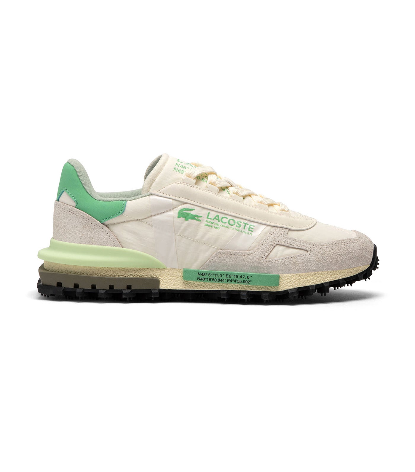 Men's Elite Active Sneakers Off White/Green