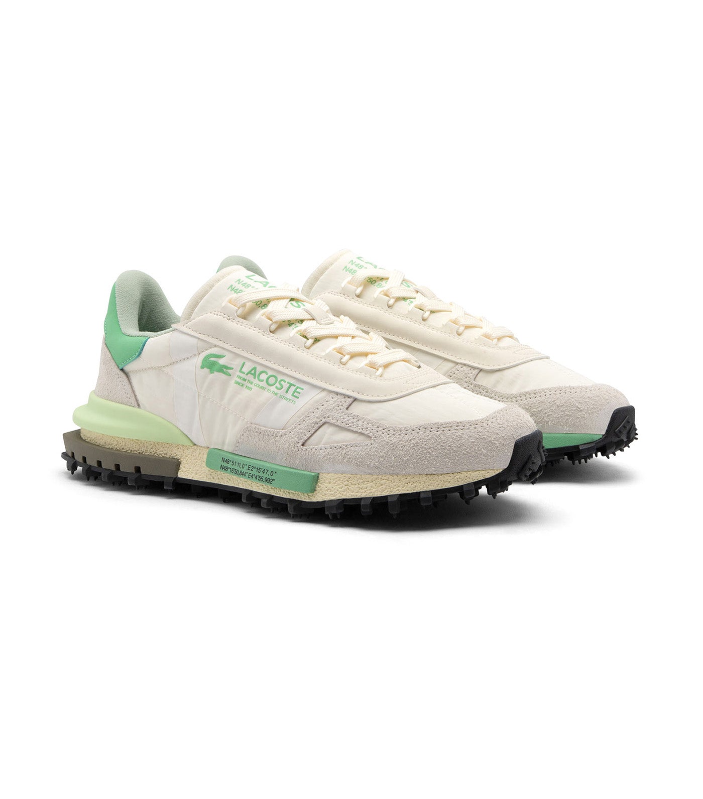 Men's Elite Active Sneakers Off White/Green