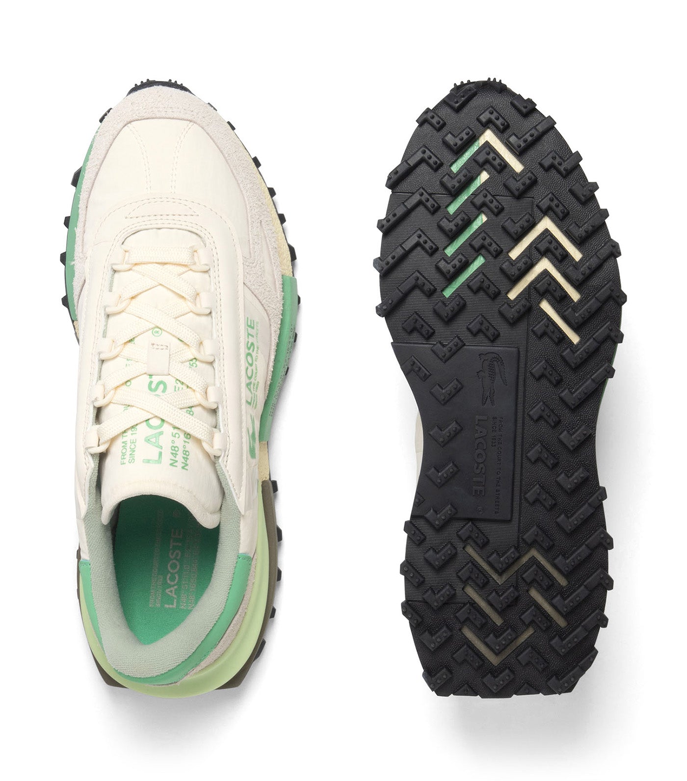 Men's Elite Active Sneakers Off White/Green