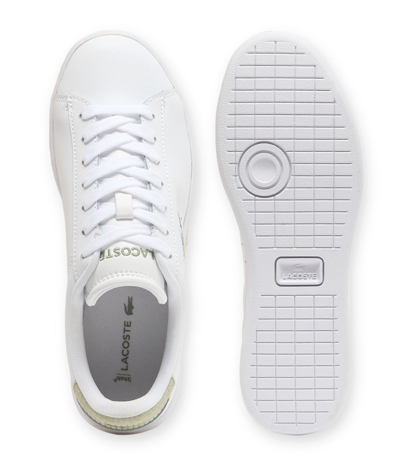 Lacoste Women's Carnaby Set Leather Sneakers White/Light Khaki
