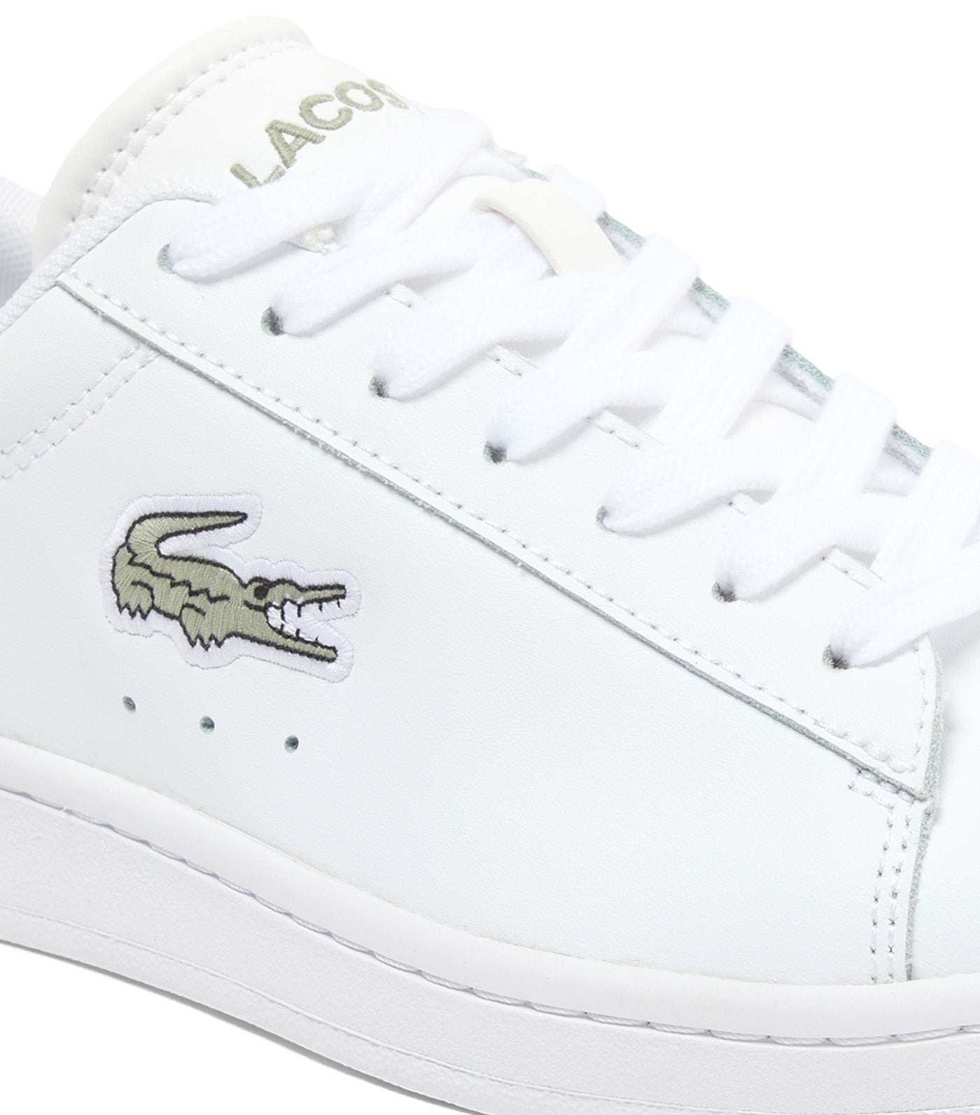 Lacoste Women's Carnaby Set Leather Sneakers White/Light Khaki