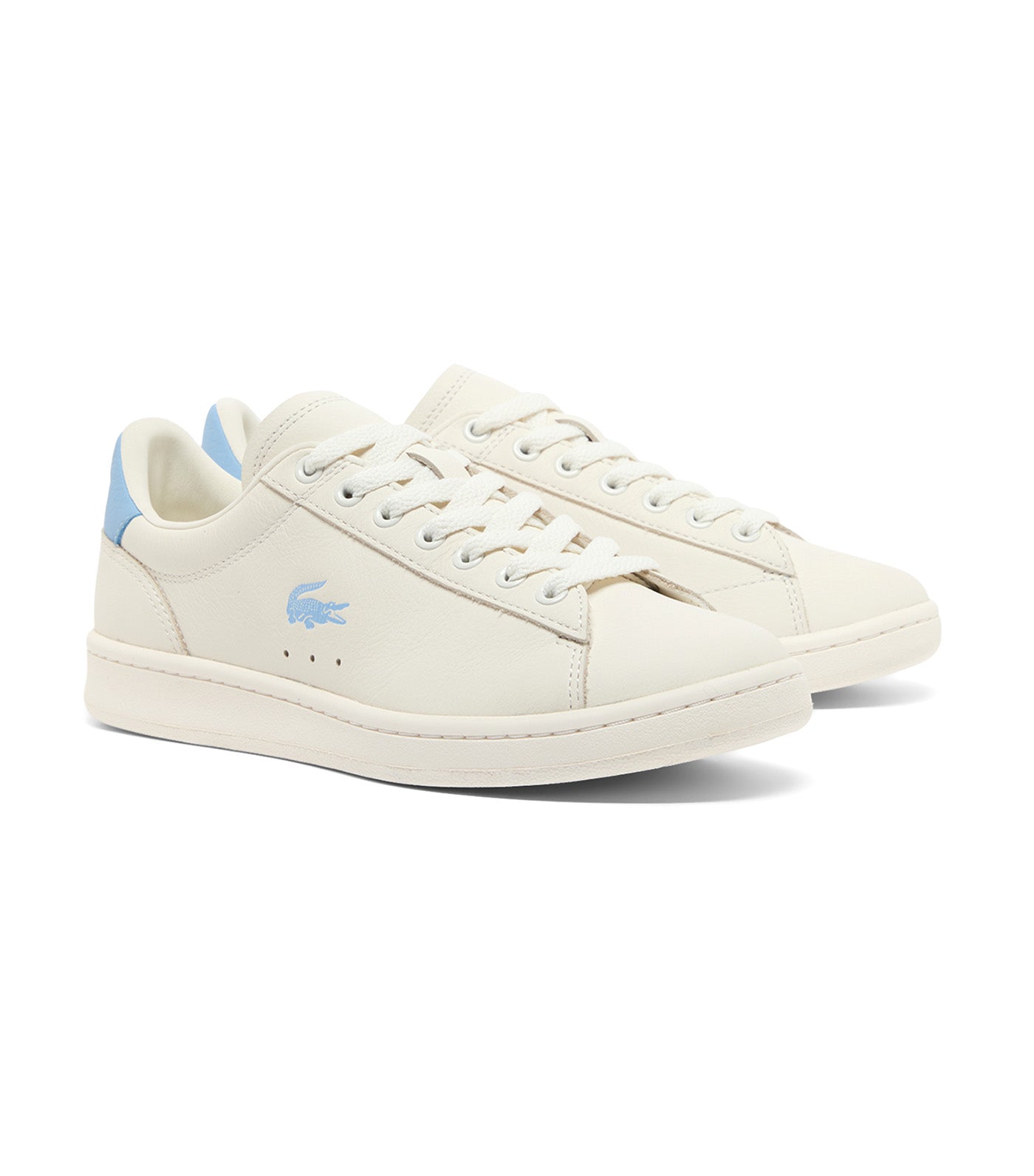 Lacoste Women's Carnaby Set Leather Sneakers Off White/Light Blue