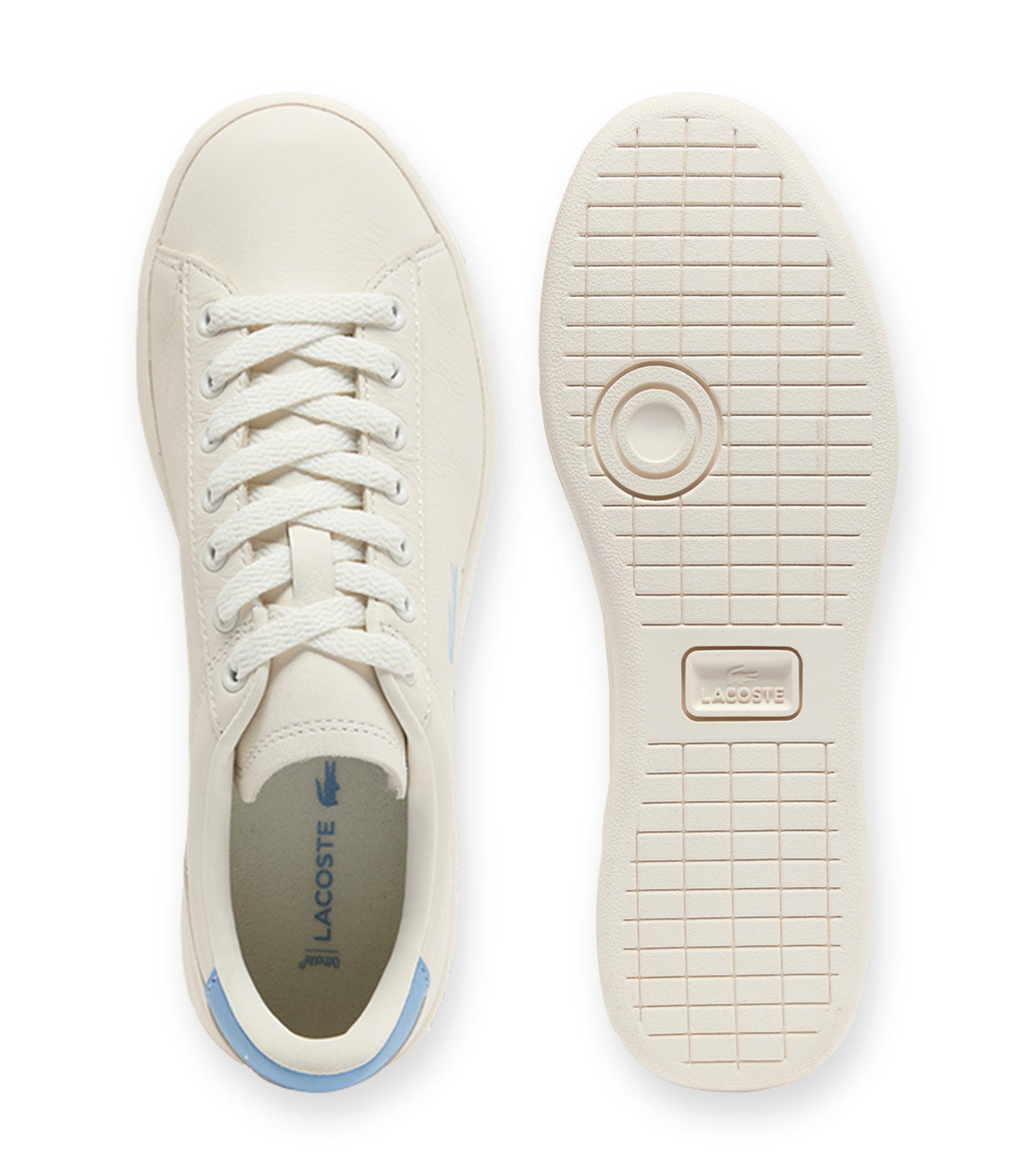 Lacoste Women's Carnaby Set Leather Sneakers Off White/Light Blue