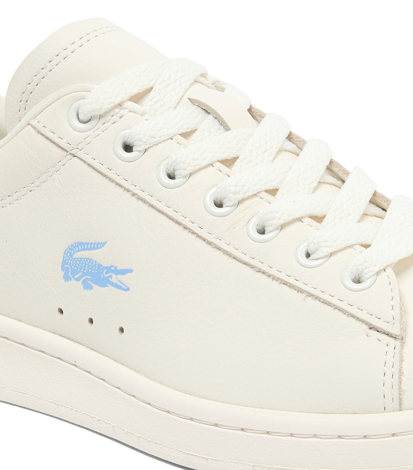 Lacoste Women's Carnaby Set Leather Sneakers Off White/Light Blue