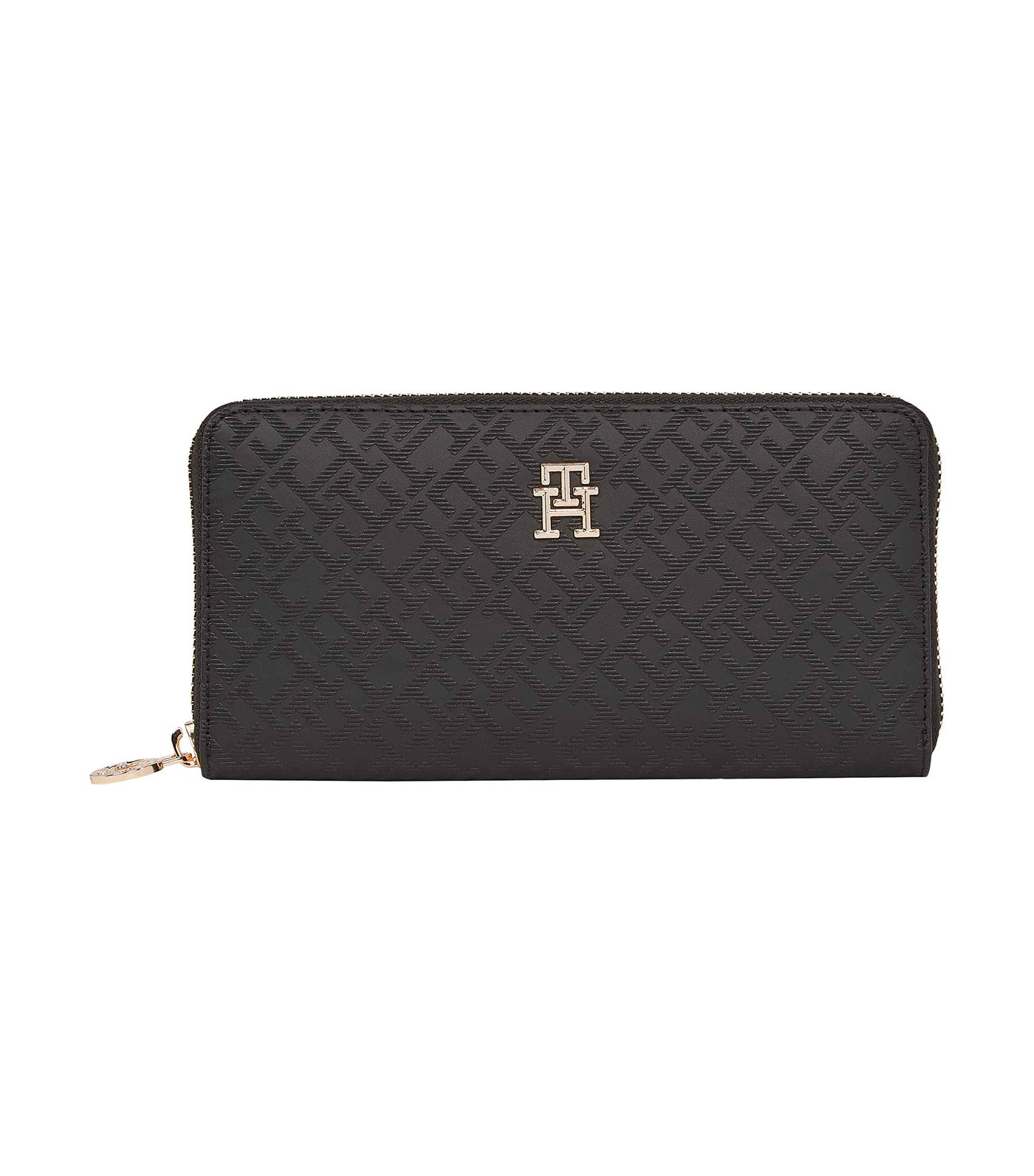 Women's Distinct Large Zip Around Black