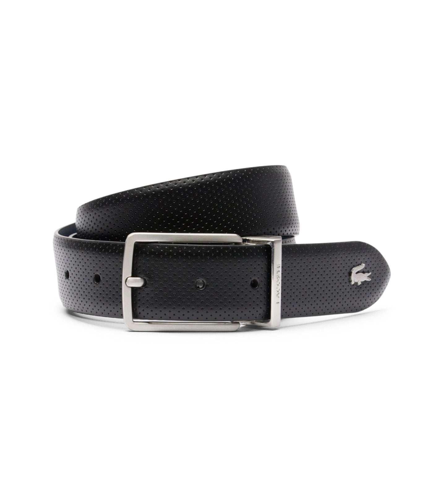 Reversible Leather Belt Noir Marine 166