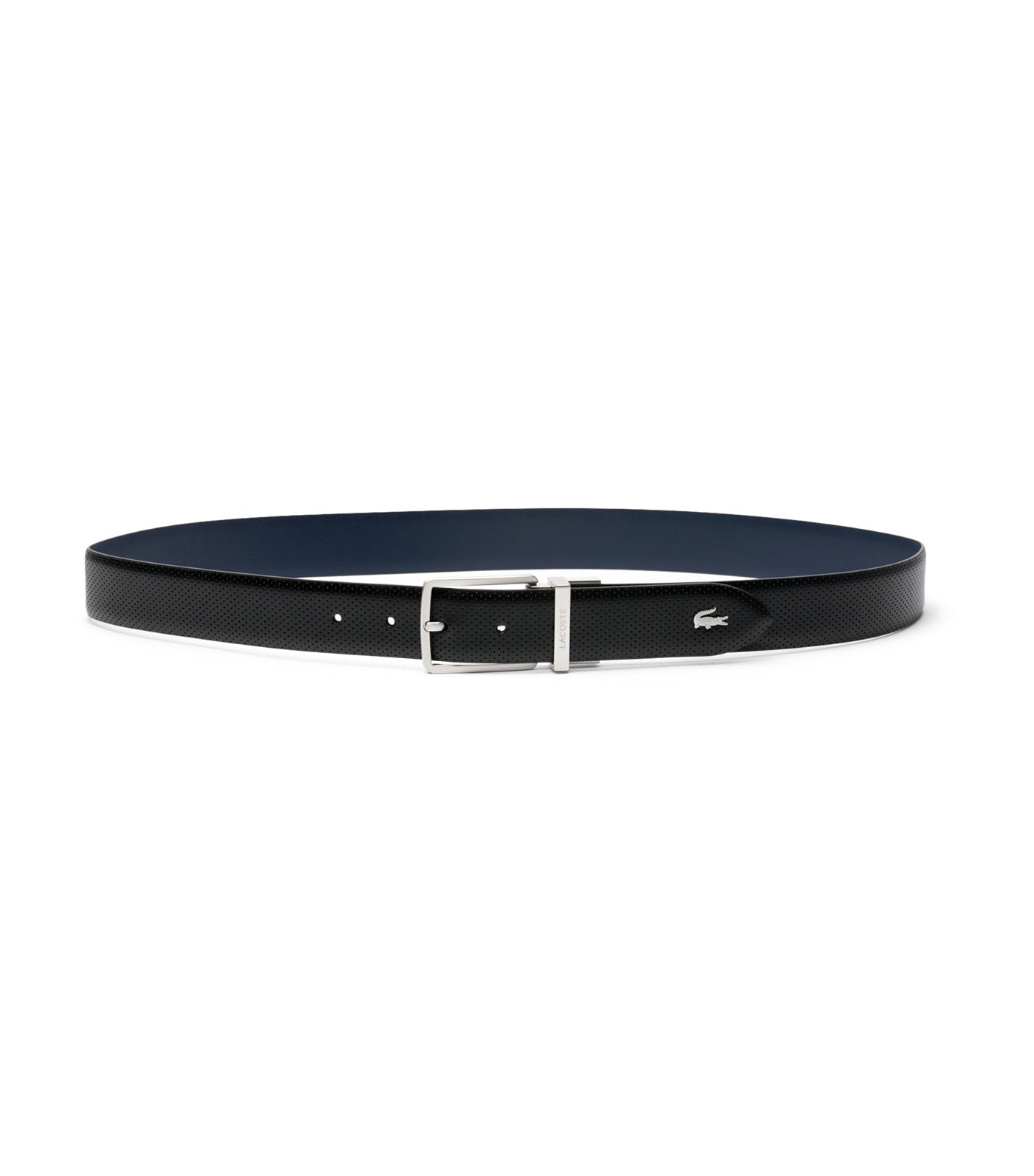 Reversible Leather Belt Noir Marine 166