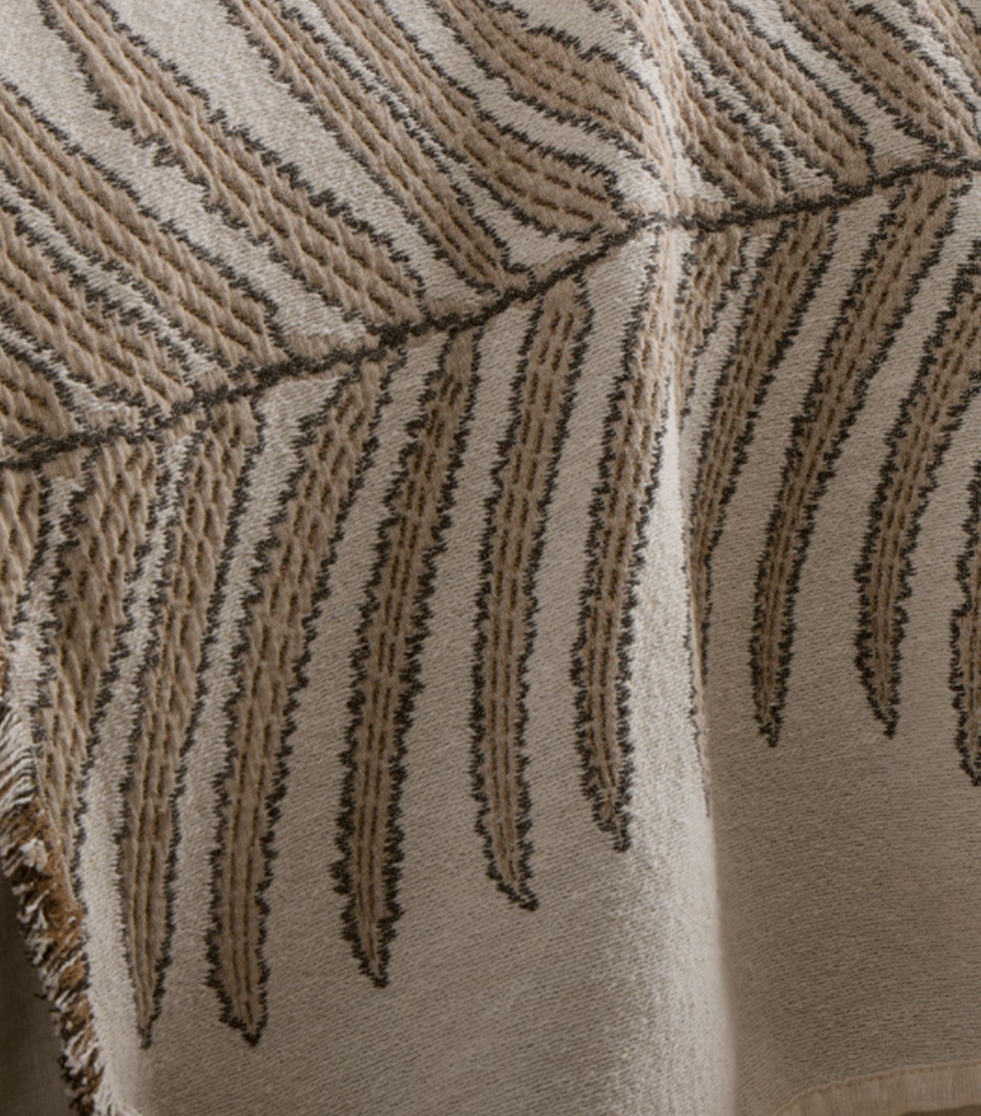 Woven Palm Bed Blanket Neutral