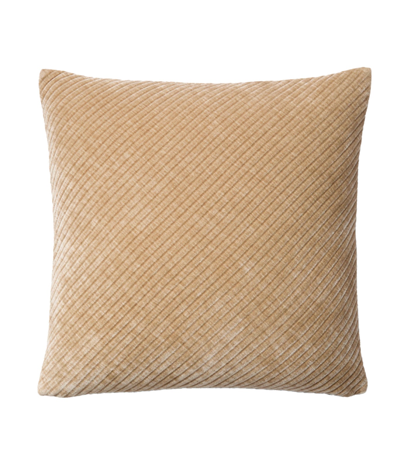 Corded Bias Velvet Pillow Cover Camel
