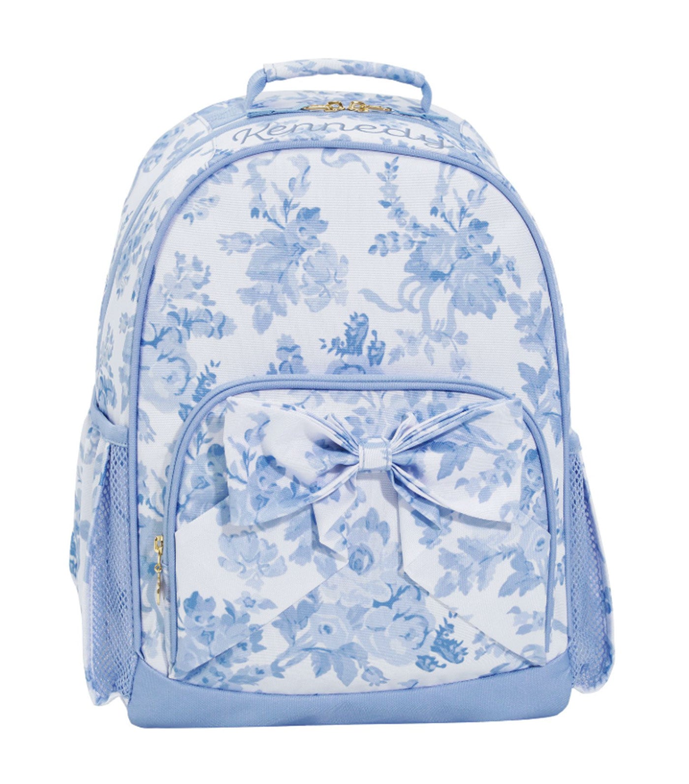 Mackenzie LoveShackFancy Damask Floral Large Backpack Blue