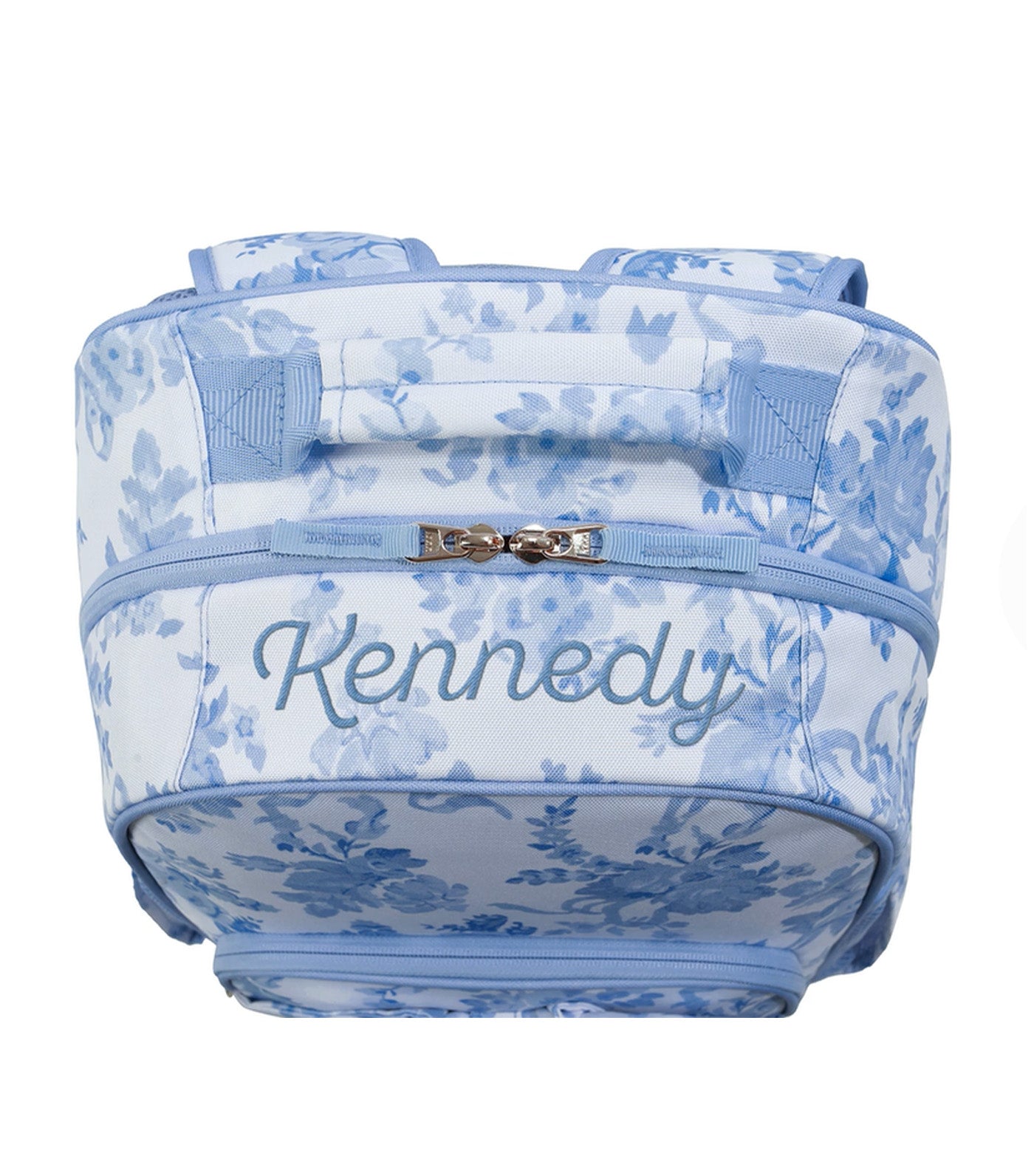 Mackenzie LoveShackFancy Damask Floral Large Backpack Blue