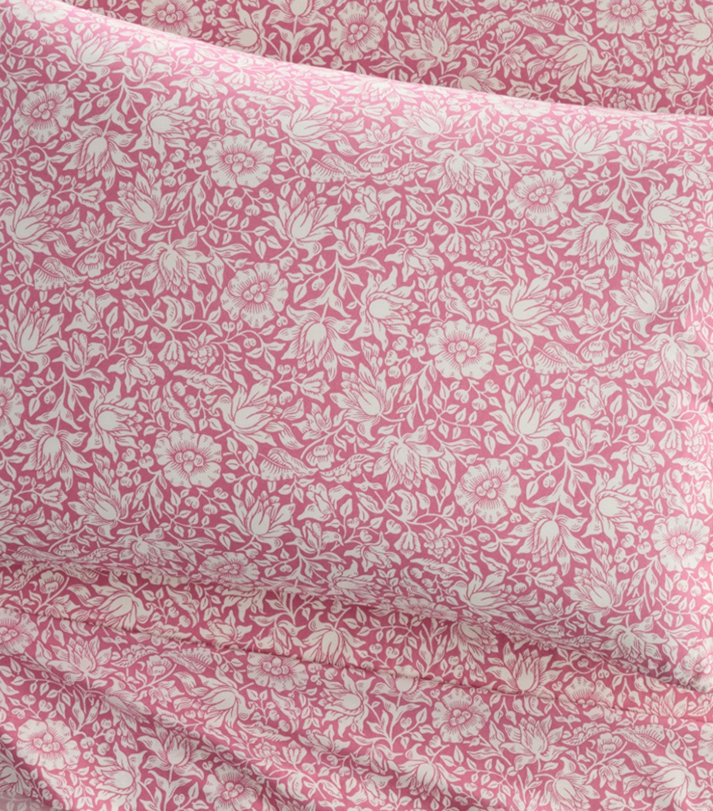 Morris & Co. Mallow Floral Organic Sheet Set Pink