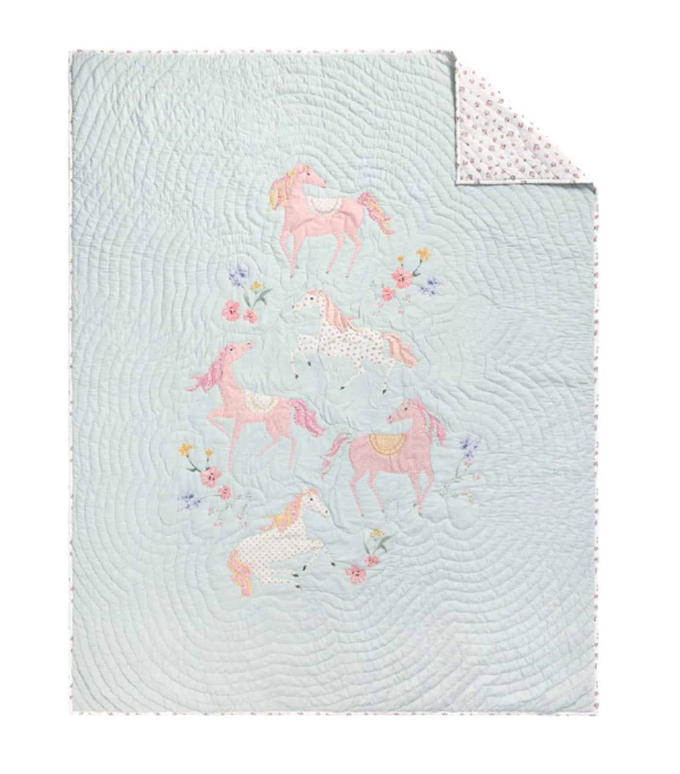 Floral Horse Quilt Multi