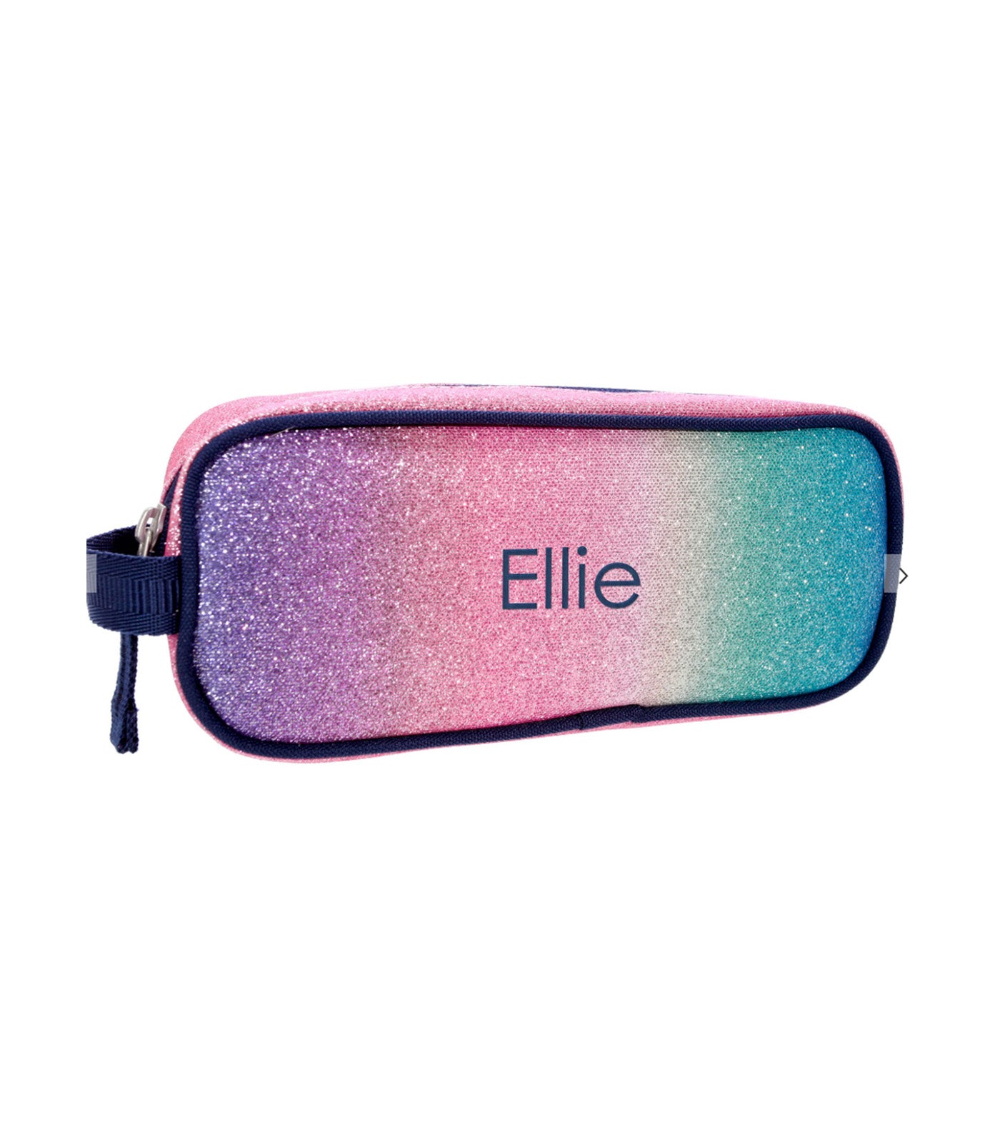 Pottery Barn Kids Mackenzie Rainbow Ombre Sparkle Glitter Pencil Case Multi