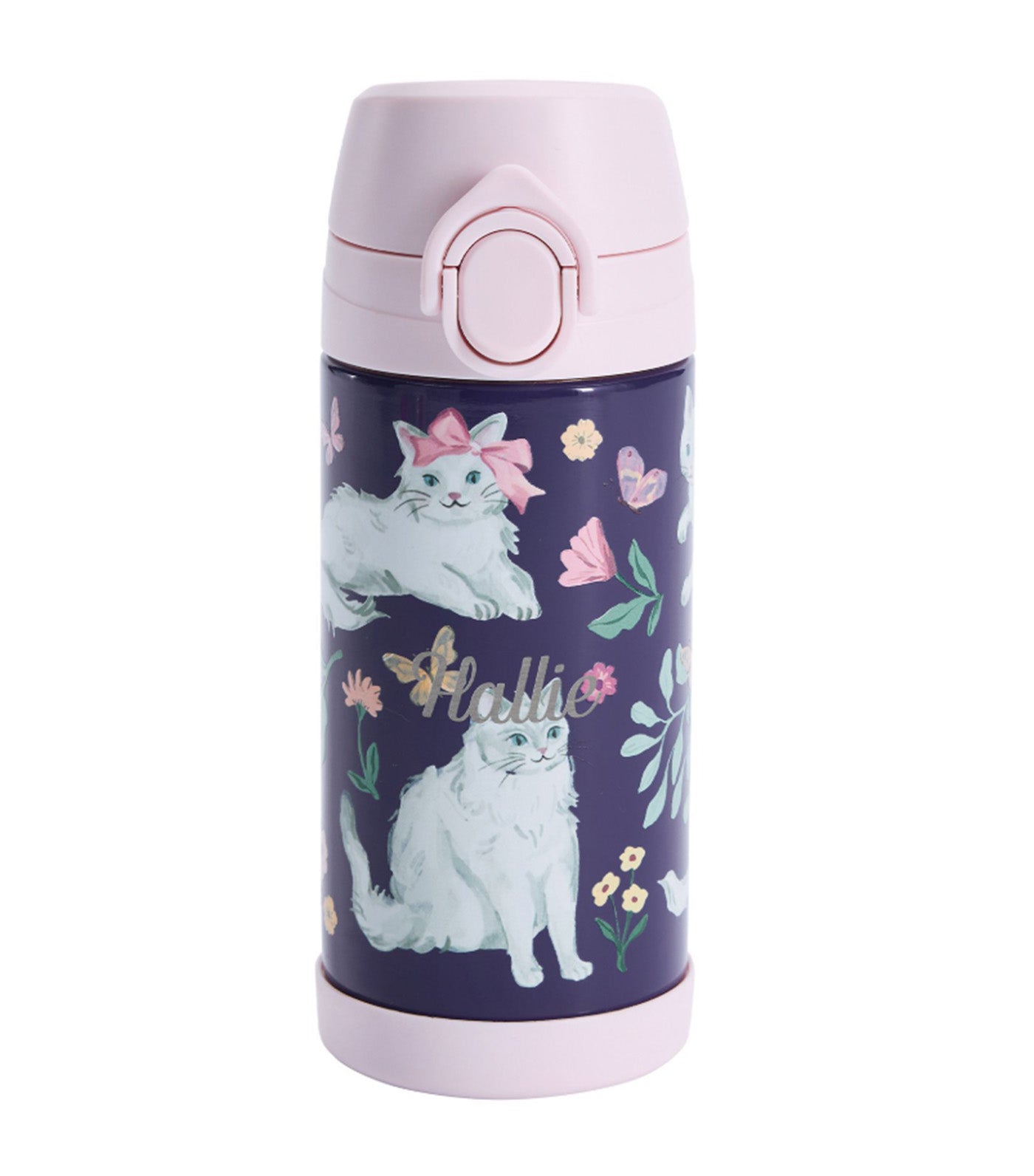 Pottery Barn Kids Mackenzie Kitty Floral Water Bottle Multi