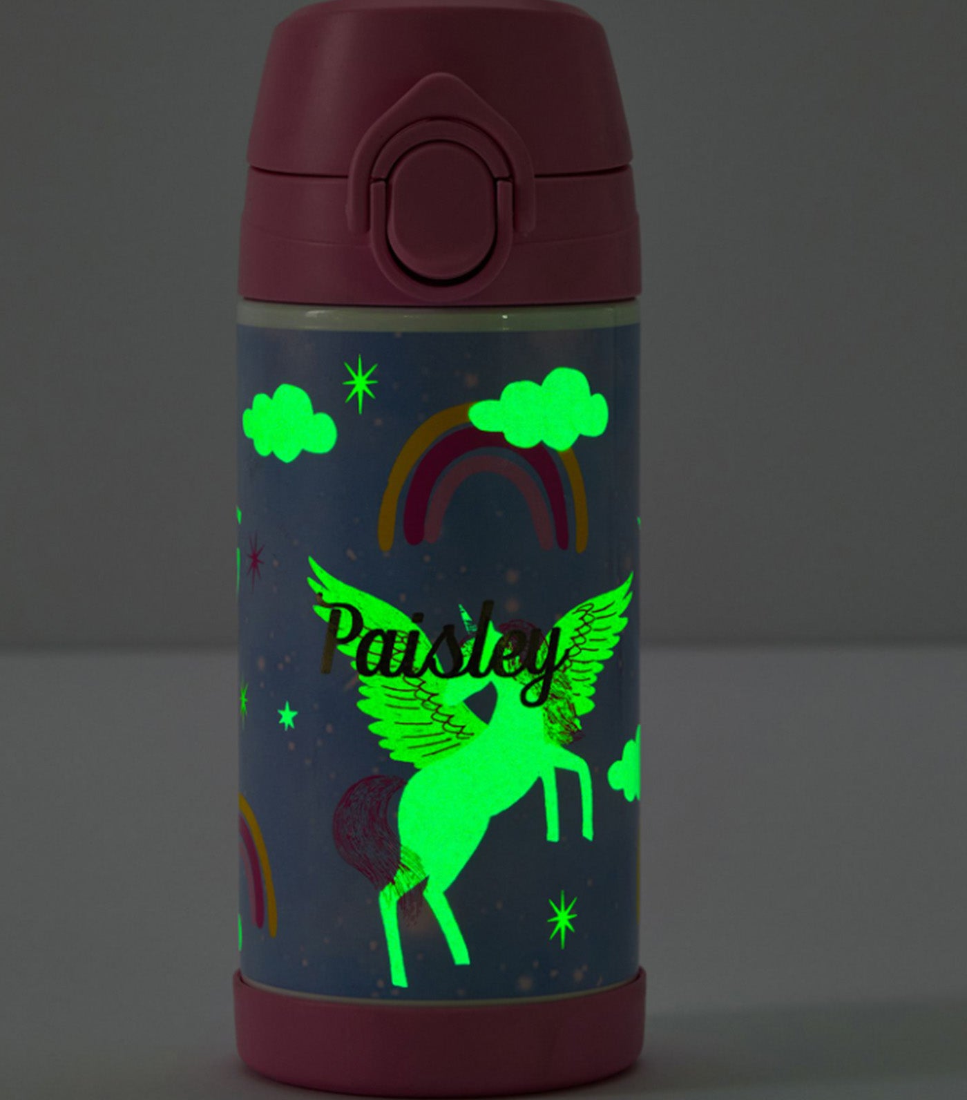 Pottery Barn Kids Mackenzie Celestial Pegasus Sky Glow-in-the-Dark Water Bottle Multi