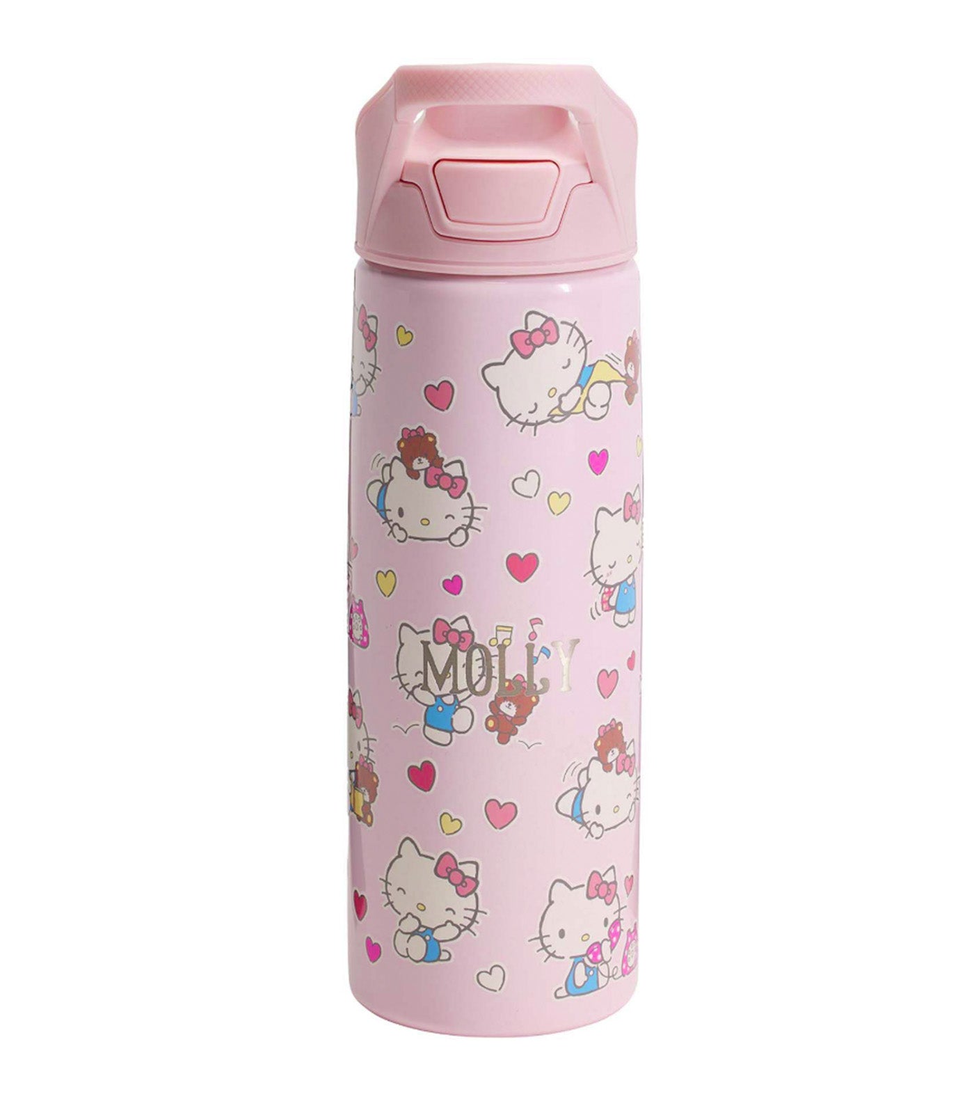Pottery Barn Kids Mackenzie Hello Kitty® Hearts Glow-in-the-Dark Top Handle Water Bottle Multi