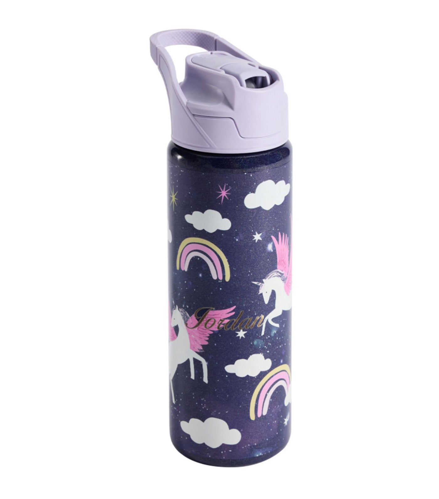Pottery Barn Kids Mackenzie Celestial Pegasus Night 22oz Handle Water Bottle Multi