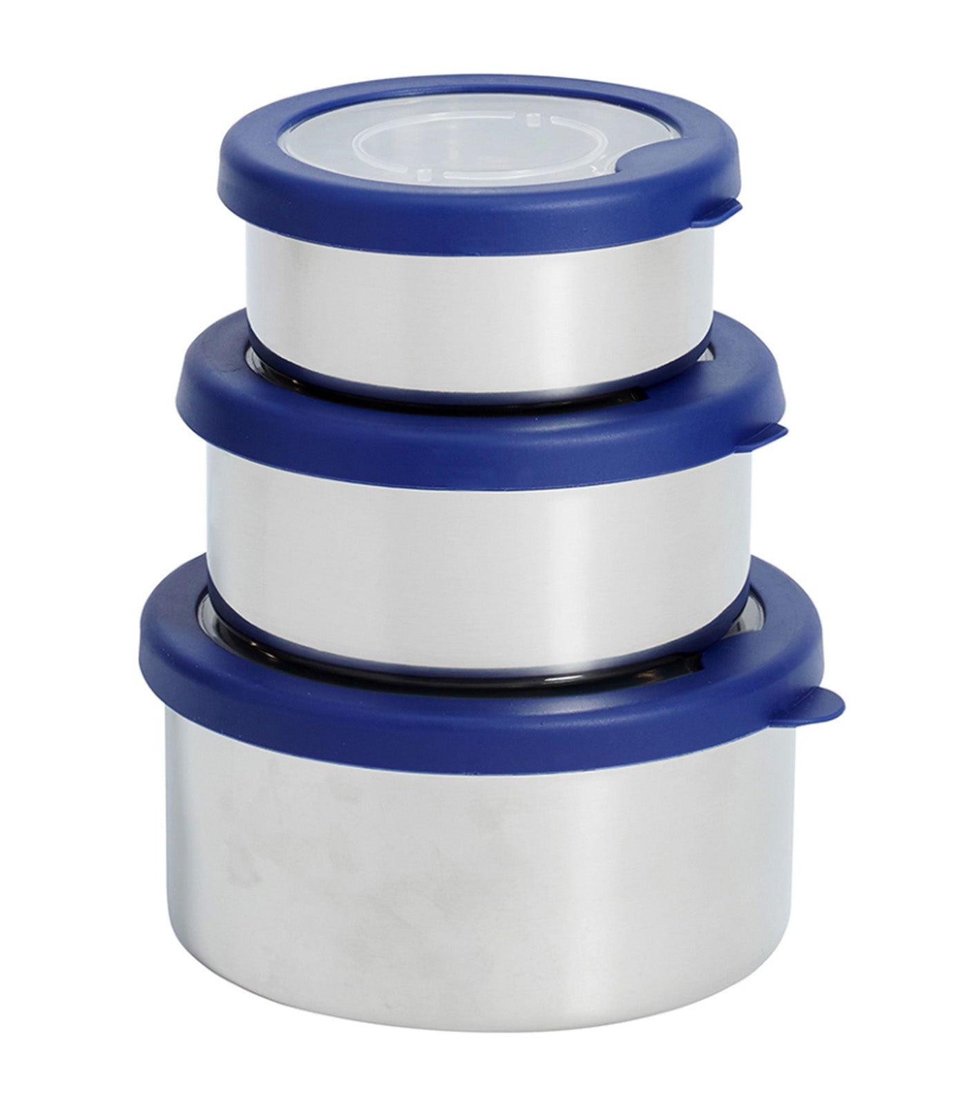 Pottery Barn Kids Spencer Stainless Nesting Container Trio Navy