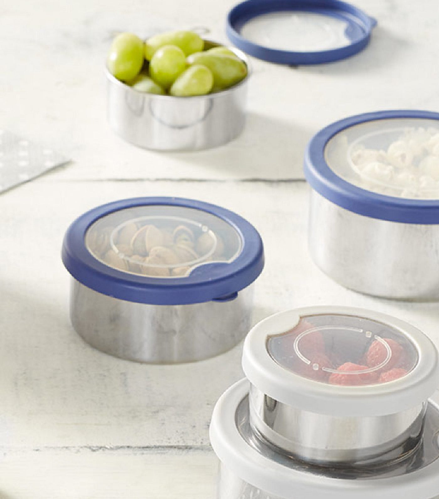 Pottery Barn Kids Spencer Stainless Nesting Container Trio Navy