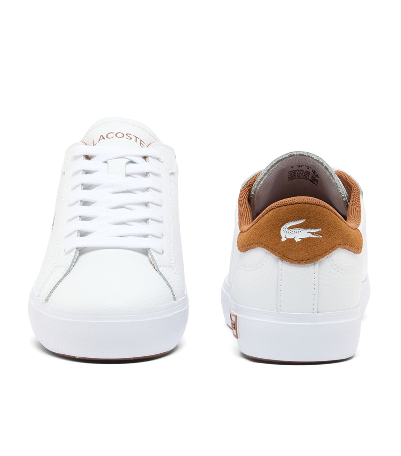 Lacoste Women's Powercourt Leather Sneakers White/Brown