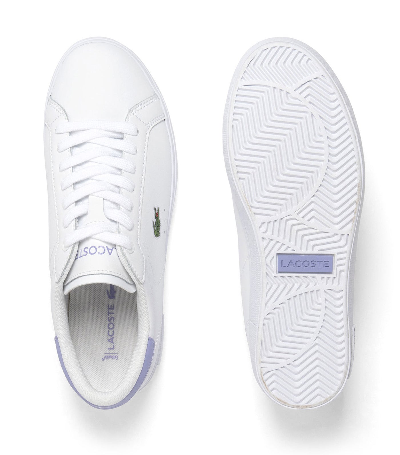 Lacoste Women's Powercourt Leather Sneakers White/Light Purple