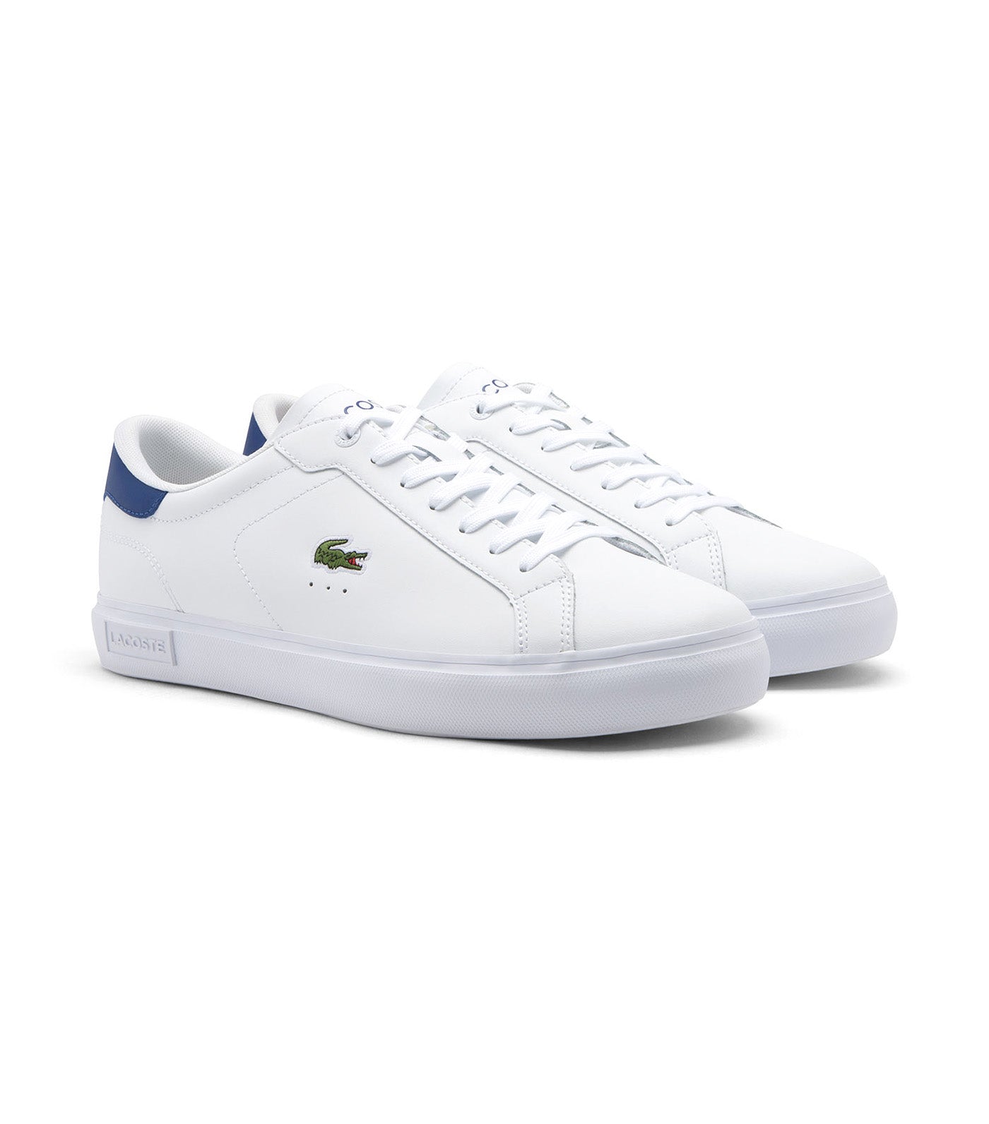 Lacoste Men's Powercourt Leather Sneakers White/Blue
