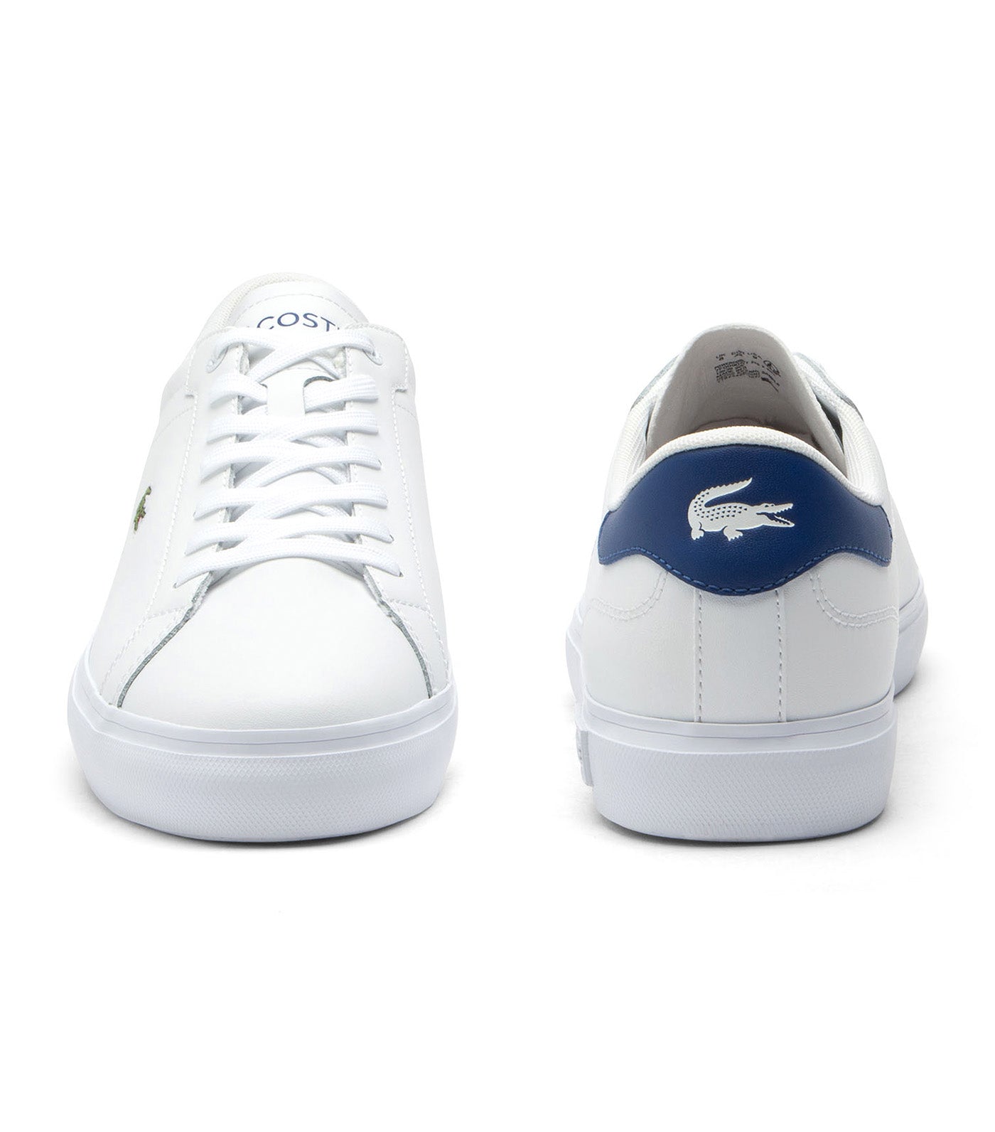 Lacoste Men's Powercourt Leather Sneakers White/Blue