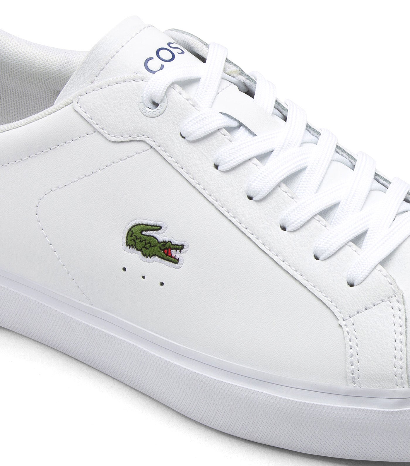 Lacoste Men's Powercourt Leather Sneakers White/Blue
