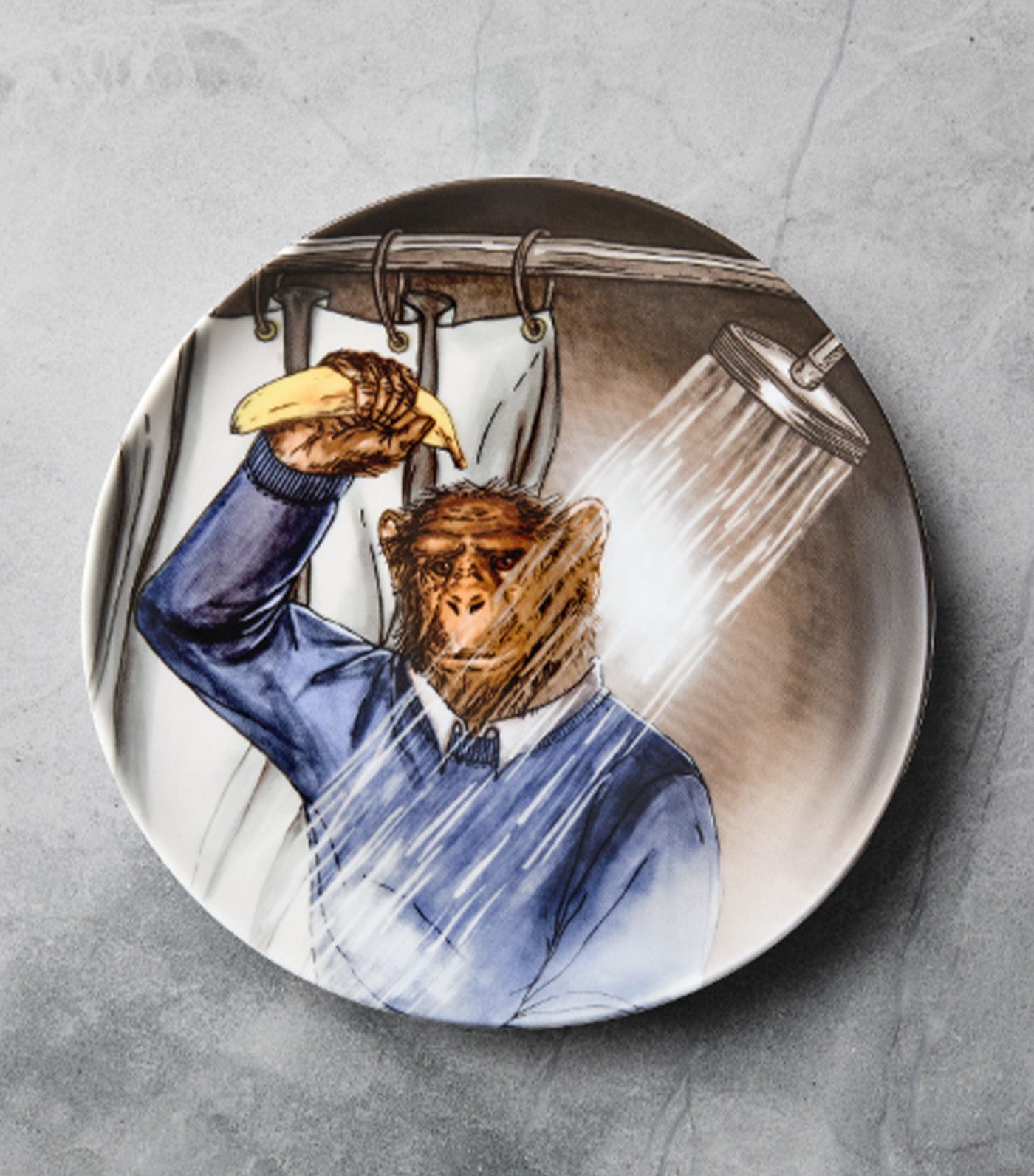 Dapper Animal Halloween Salad Plate Multi