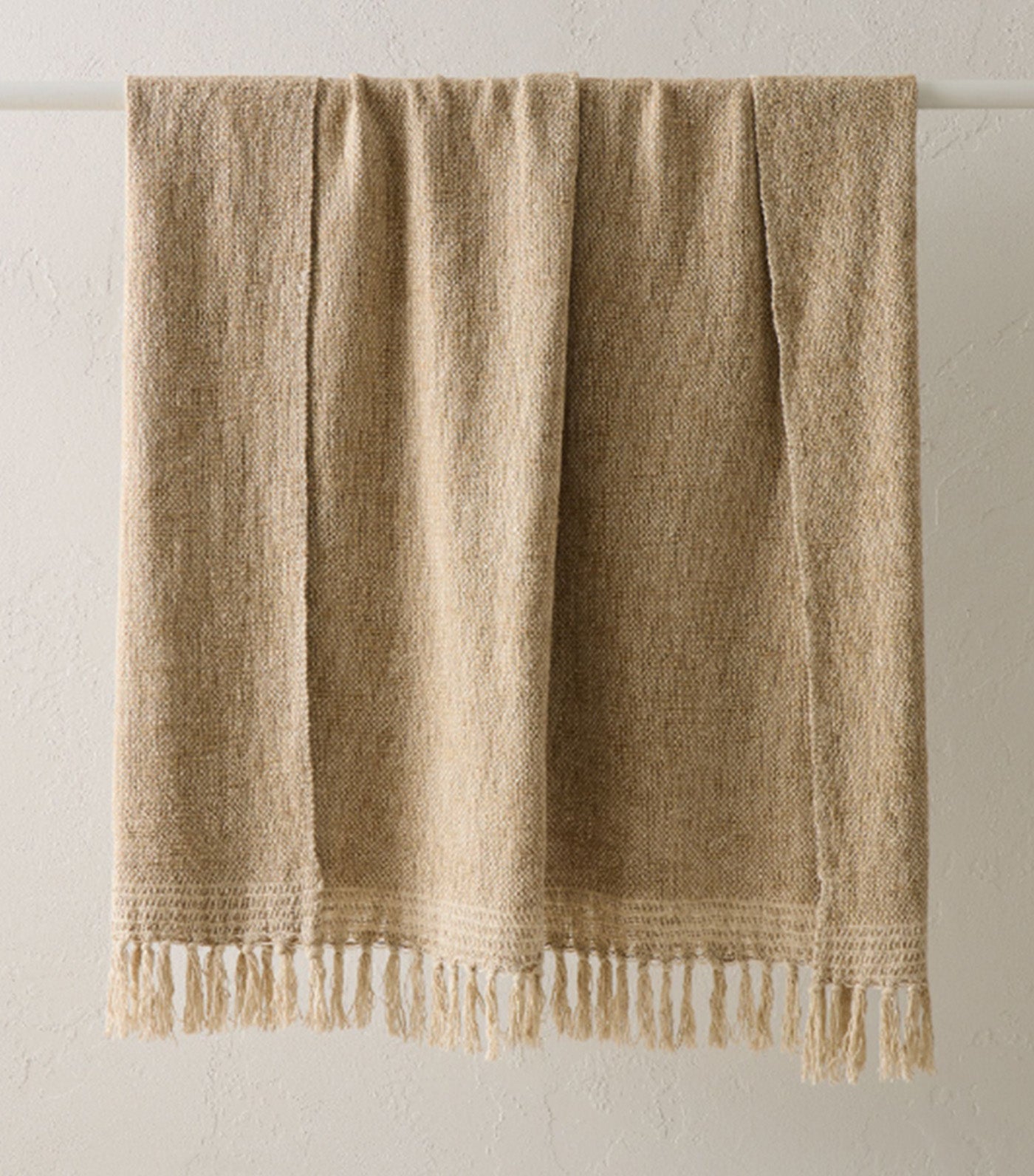 Two-Tone Chunky Linen Throw