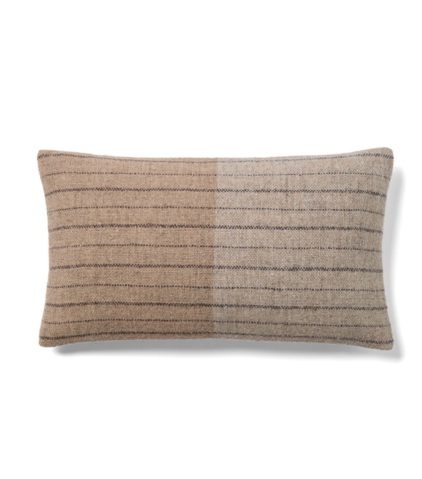 Wool Grid Lumbar Pillow Cover Natural Multi