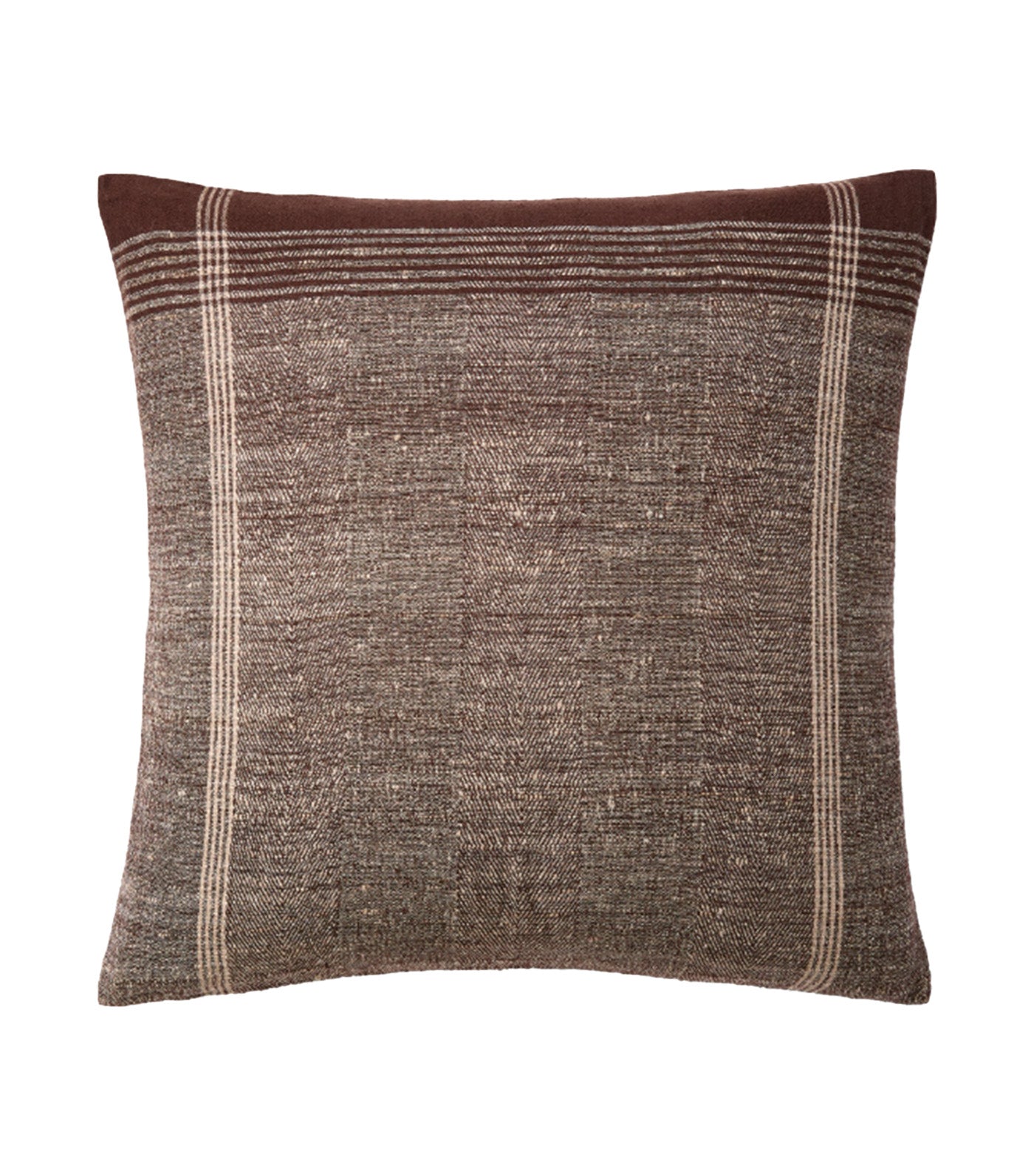 Framed Plaid Pillow Cover Peppercorn