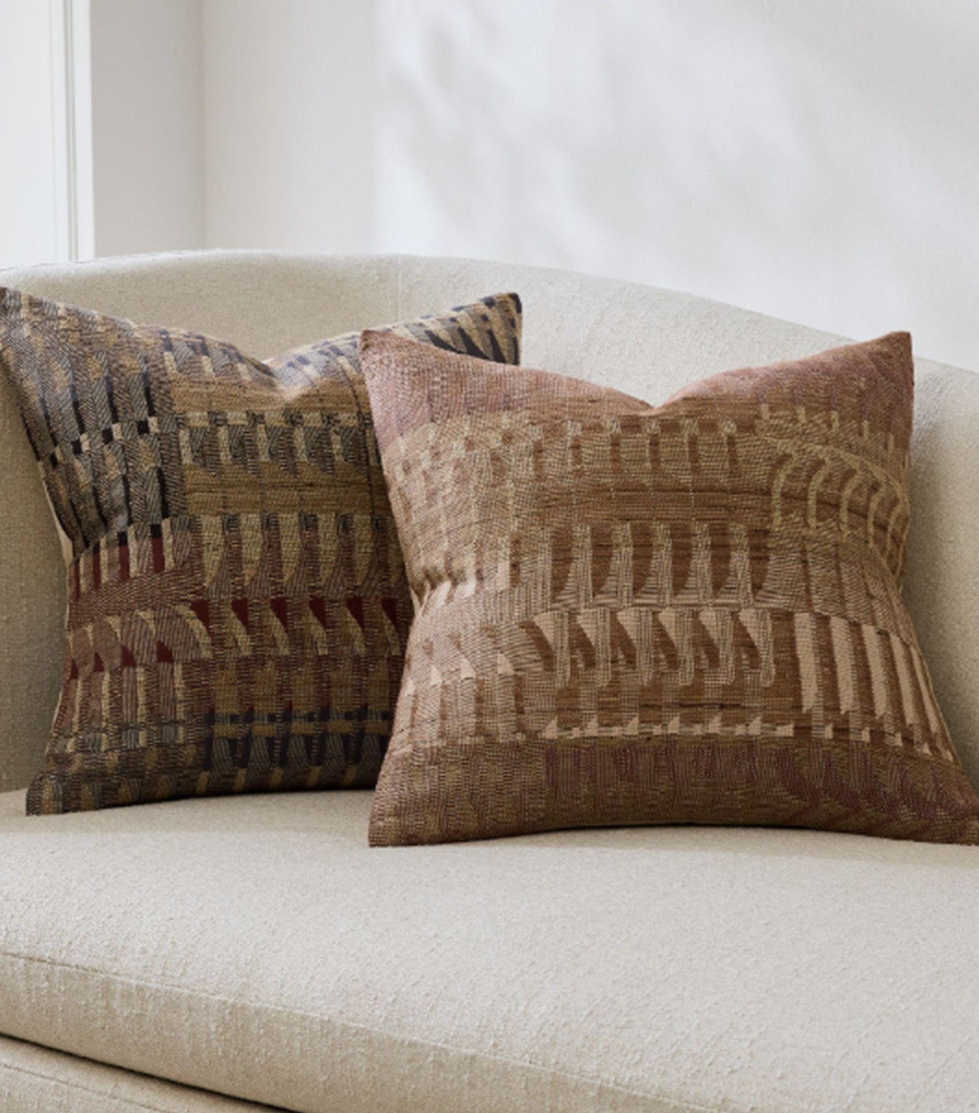 Modern Silk Shapes Cushion Cover