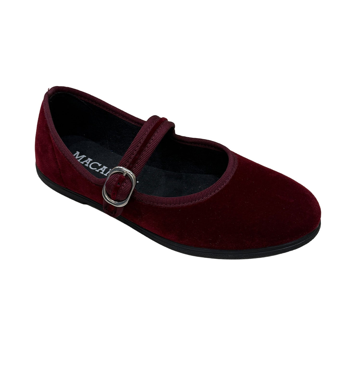 Macarena Rania Terciopelo Ballet Flats Burdeos
