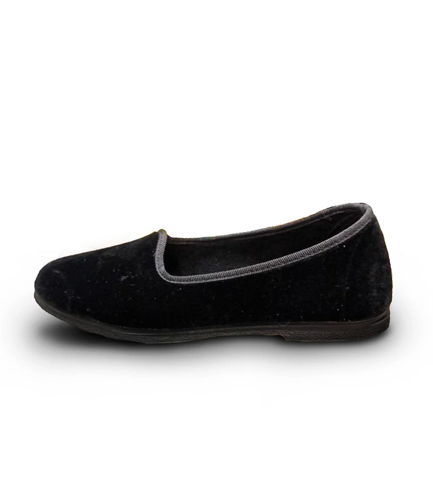 Macarena Rania 3 Terciopelo Flats Negro