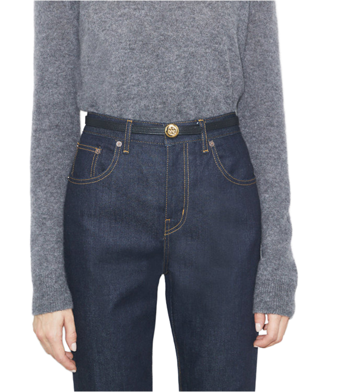 Romy Reversible Belt Black/Aged Tan/Gold