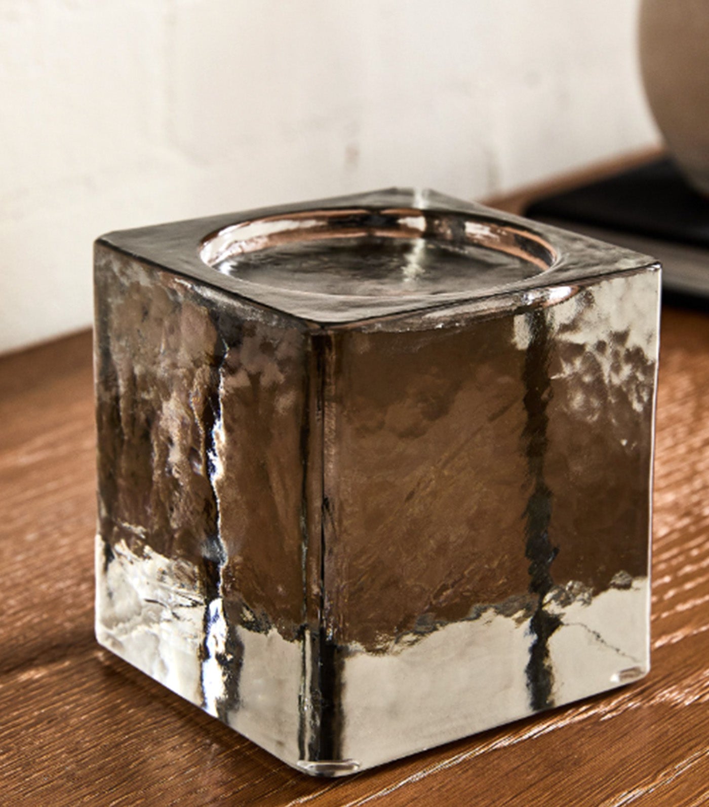 Cast Glass Pillar Holder