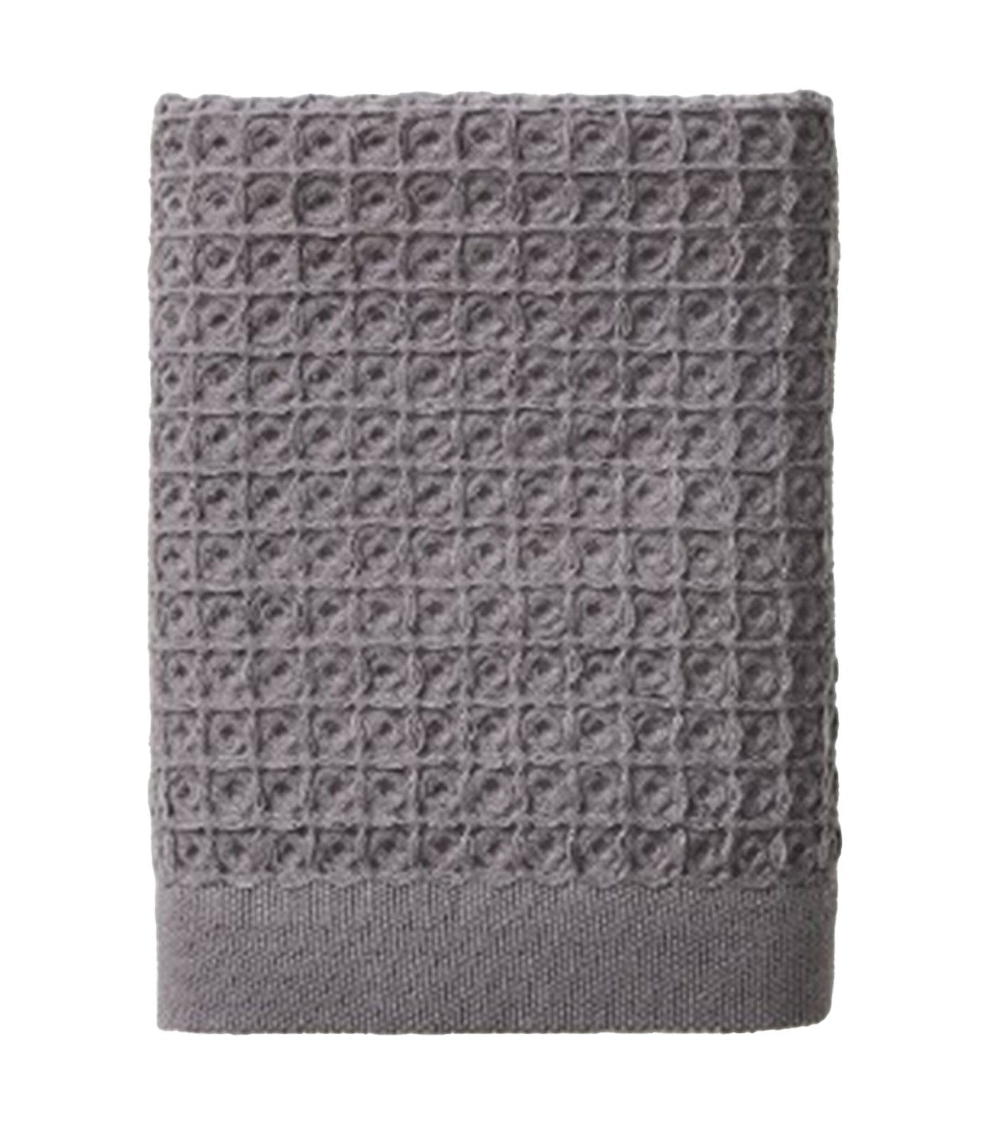 Waffle Plush Hand Towel Gray