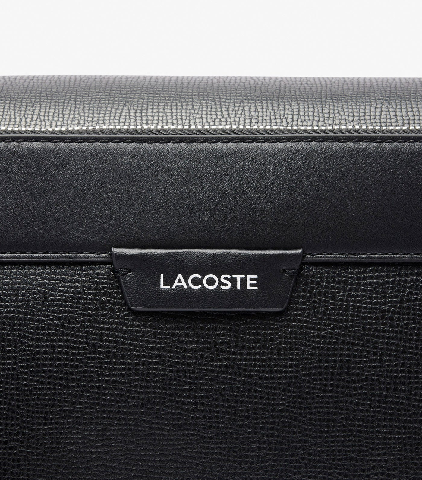 Ossian Flap Close Leather Satchel Noir