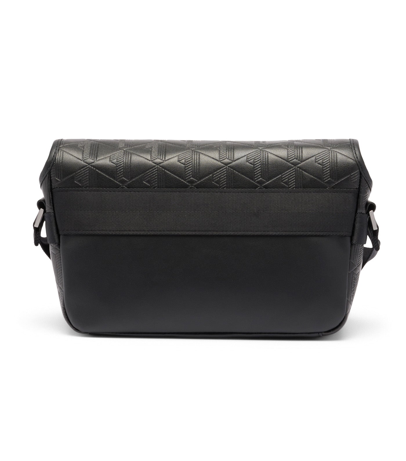 Small Monogram Leather Flap Satchel Noir