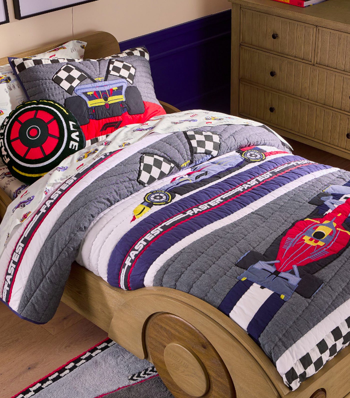 Formula 1® Patchwork Quilt and Shams